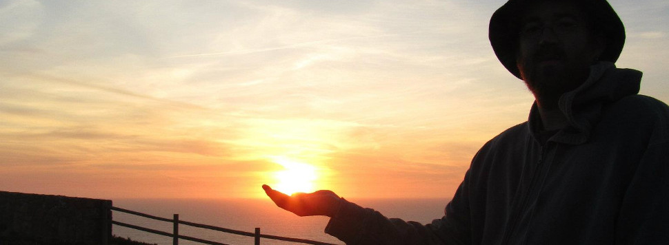 Holding the setting sun